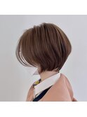 艶髪 ショート 髪質改善  ベージュカラー 酸熱 透明感カラー