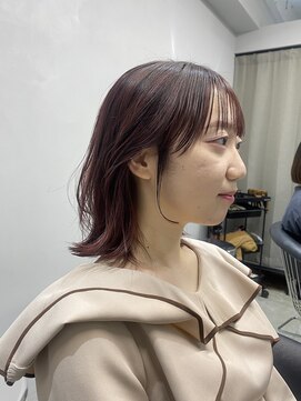 エトラ 渋谷店(etora) チェリーピンクハイライト　くびれ巻き