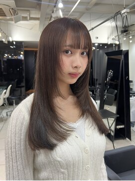 アクアオモテサンドウ(ACQUA omotesando) ☆韓国風ロングレイヤーカットショコラブラウンベージュ