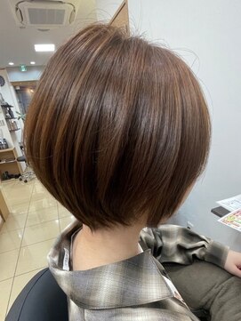 オーリーヘアー(Olliy hair) 丸みショートボブ/透明感カラー