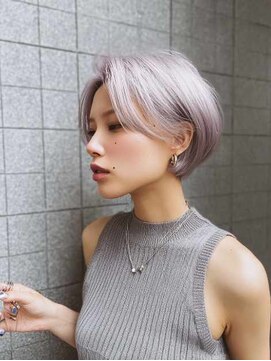 アイドットプラス 表参道(i.+omotesando) 前髪小顔ハイトーンカラー大人ショートボブヘア20代30代40代