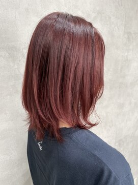 ルノン フィージュ(LUNON fieju) 暗めカラーグランマッシュデザインカラーフェイスフレーミング