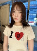 ハッシュカットレイヤーロングセミ