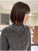 ハイライト白髪染め白髪ぼかしショートボブレイヤー40代横浜関内