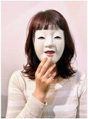 【coma中野】ダブルカラーグレージュ外ハネミディ