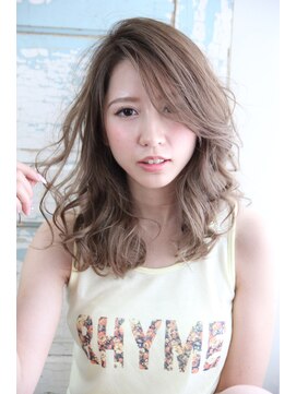 フェリシータ 緑地公園店(felicita) 斜めバング☆彡マーメイドアッシュエアリーカール