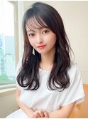 20代30代40代小顔外ハネミディアムひし形シルエットくすみカラー