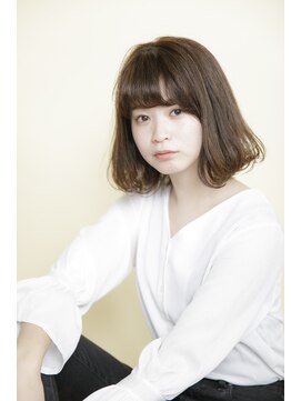 ルルディ バイ アフロディーテ銀座(luludi by APHRODITE) 黒髪/グレーベージュ/レイヤーロング/前髪パーマ/銀座