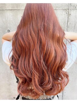 グロウバイニューヨークニューヨーク(Grow by NYNY) 【打越】ロング×ピンクオレンジ