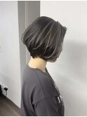 ハイライトカラーケアブリーチダブルショートヘアショートボブ