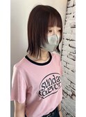 顔まわりレイヤー ウルフボブ