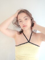 ディジョン(Dijon)&nbsp;韓国顔まわりレイヤーカットグレージュオリーブベージュブラウン