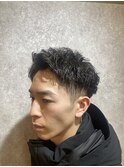 ベリーショート/ダークアッシュ/ニュアンスパーマ/韓国マッシュ