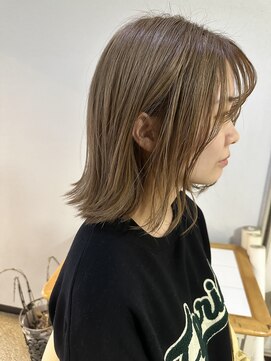 ヘアアンドスペース ベロン(hair&space velon) ベージュ系ブリーチカラー