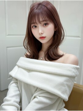 オリジンズヘアーセカンド 守谷店(Origins hair 2nd) 韓国風くびれヘア×ピンク系ベージュカラー×BYKARTE TR