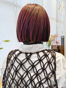 ケーツー あべのキューズモ－ル店(K-two) カシスピンクカラー*ミニボブ*切りっぱなしボブ*30代40代50代OK