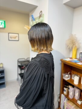 アンドチル 渋谷(AND CHILL) 裾カラー/グラデーションカラー/ニュアンスボブ　渋谷