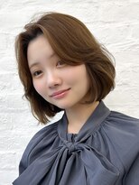 アマトウキョウ 表参道(AMA TOKYO)&nbsp;斜めバング、小顔ショート、前髪パーマ