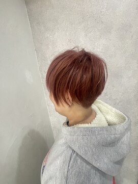 ヘアサロン グローリー(glory) ツーブロックタイトショート　ピンクダブルカラー