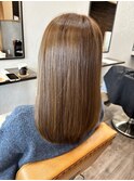 20代30代40代50代☆大人可愛いくすみブラウン×まとまりロング