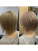 ヘアサロン ドットプラス 町田店(dot. plus)&nbsp;イメチェン/ホワイトブロンド/外ハネボブ/美髪/町田