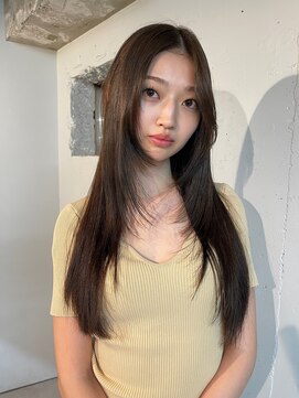 コードプラスリム(CODE+LIM) 顔まわりレイヤー/オリーブベージュ