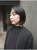 地毛みたいに自然なミントブラウンとミニボブ