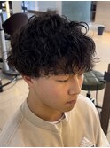 メンズ 波巻きパーマ マッシュ メンズパーマ