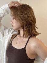 サンド クリア 横浜本店(sand clear) 韓国風ミディアムレイヤーボブ巻ける縮毛矯正