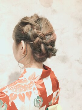 ボヌールヘア(BONHEUR HAIR) ボヌールヘアー 綾瀬【YUKIE】ヘアアレンジ　ルーズ編み込み