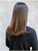 ハッシュカットフルバング似合わせカットレッドブラウン20代30代