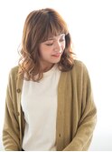 伸ばしかけにも◎くせ毛風クリープパーマで大人かわいいセミディ