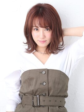 ルチナ 秦野(Lucina) 厚めバング外ハネデザインカラー［秦野/髪質改善/ヘッドスパ］