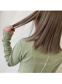 【Votan 北村】ベージュ×切りっぱなしミディ