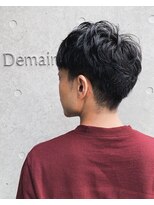 ドゥマン(Demain)&nbsp;ソフトツーブロックマッシュ ソフトパーマ 黒髪メンズ