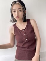 ゲーム バイ アランスミシー 横浜(GAME by Alan Smithee)&nbsp;フェイスフレーミング/ホワイトベージュ/シンプルストレート