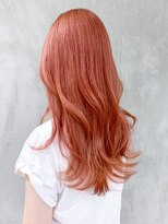 アルバム 新宿(ALBUM SHINJUKU)&nbsp;オレンジシャーベット_外ハネボブセクションカラー_ba343461