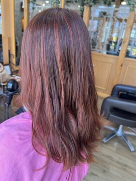 シャンティ 琴似店(Shanti) ハイライト×オレンジ