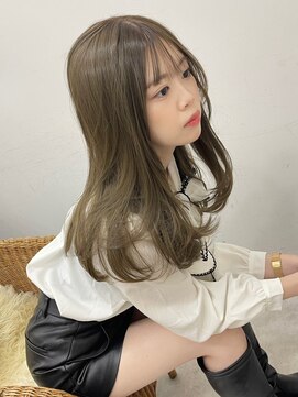 ポーチバイハニー オモテサンドウ(PORCH by HONEY omotesando) 内巻きレイヤー×ヘーゼルオリーブ