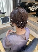 編み込みアレンジ/アップヘアアレンジ/Zina博多筑紫口店