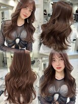 サイン 渋谷(SIGN)&nbsp;ザクザクレイヤーカット巻き方簡単ミディアムロング韓国表参道