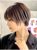 30代40代大人女性/前髪ありショートボブ/ショートヘア/髪質改善