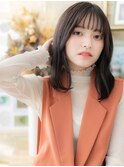 大人可愛い黒髪アースカラー小顔ミディアムh3上尾20代30代40代