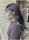 ロング×イヤリングカラーグレー