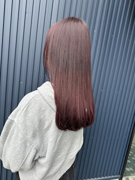 ブレイブ ヘアデザイン(BRaeVE hair design) 顔周りレイヤー＆ボルドーグラデーション