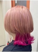 【ウルフカット/インナーピンク/マッシュウルフ】池袋美容室