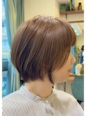 イメチェン外ハネボブ美髪ワイドバングレイヤーショート/大宮