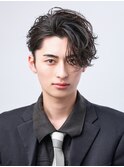 【大人の色気ヘア】かき上げ波巻きパーマ