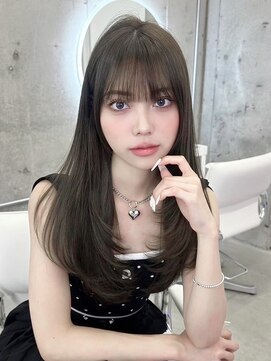 エヌアイ オモテサンドウ(ni omotesando) オリーブグレージュ/シースルーバング/韓国レイヤーカット 上野