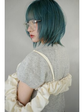 ロッジアート(Lodge art) turquoiseblue × layer bob